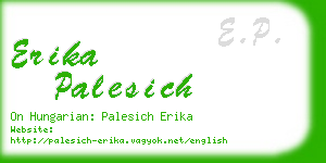 erika palesich business card